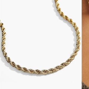 BaubleBar Gold Rope Chain Necklace - “Mini Petra Necklace”